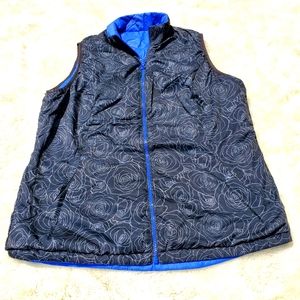 Reversible Perry Ellis Women's Vest. Blue. Black. EUC